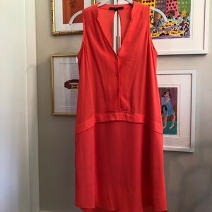 Tibi Dress Solid Coral